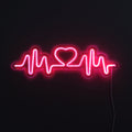 Heartbeat Neon Væglampe Pink