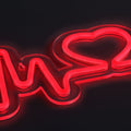 Heart Beat Red Neon Væglampe