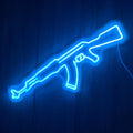 AK-47 Neon Væglampe Blå